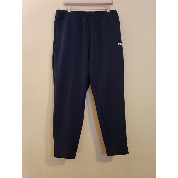 FILA Men’s Size XL Navy Blue‎ Athletic Zipper Pockets Straight Leg Jogger - Picture 1 of 10